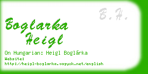 boglarka heigl business card